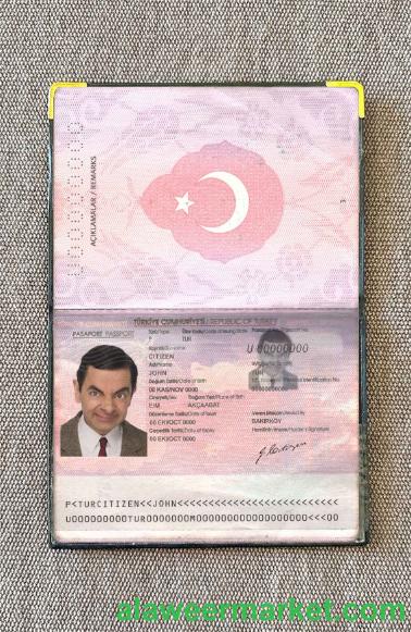 Turkey passport OLD photo look